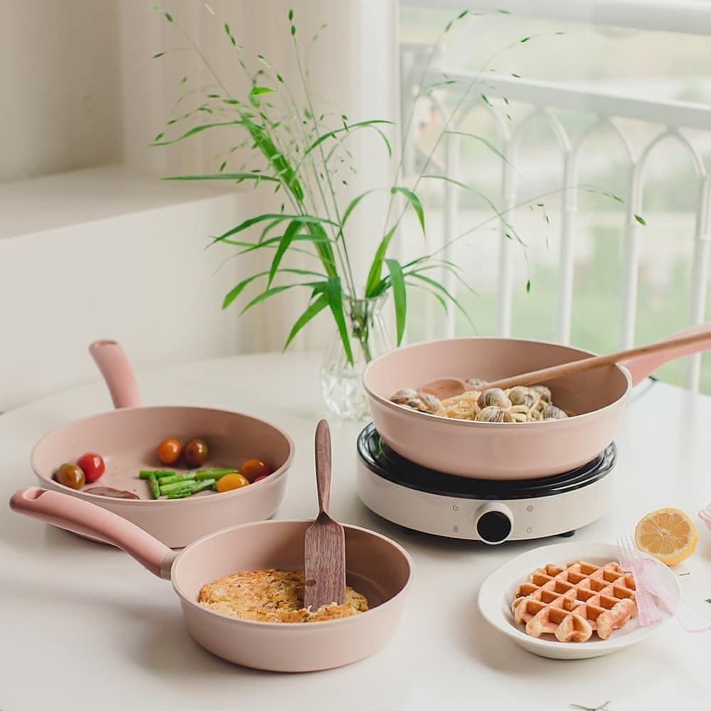 Neoflam pink collection pans