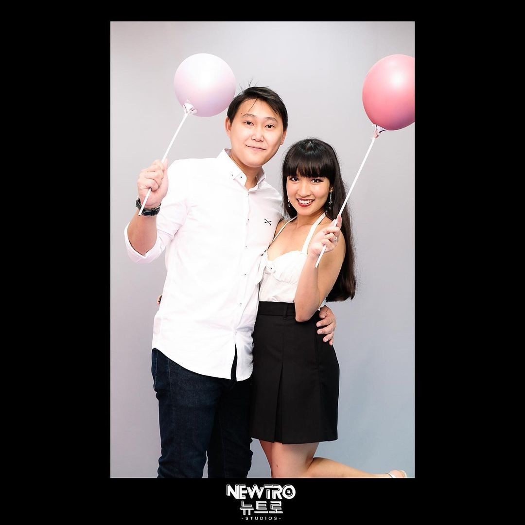 Newtro Studios coloured photo grey background