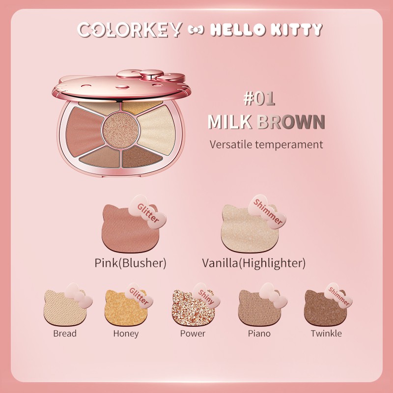 milk brown colorkey hello kitty blush eyeshadow highlight palette singapore