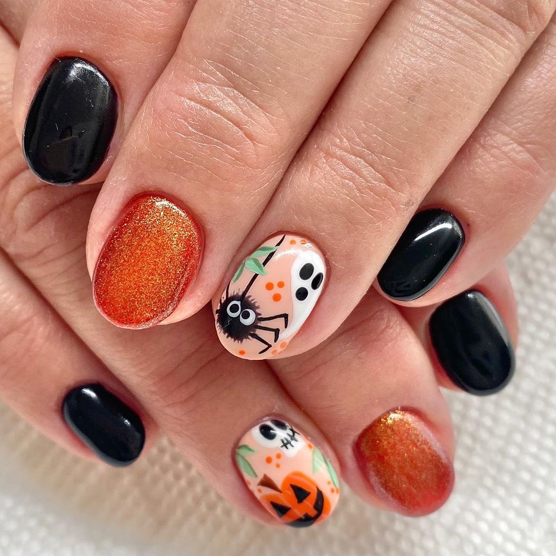 halloween nail art