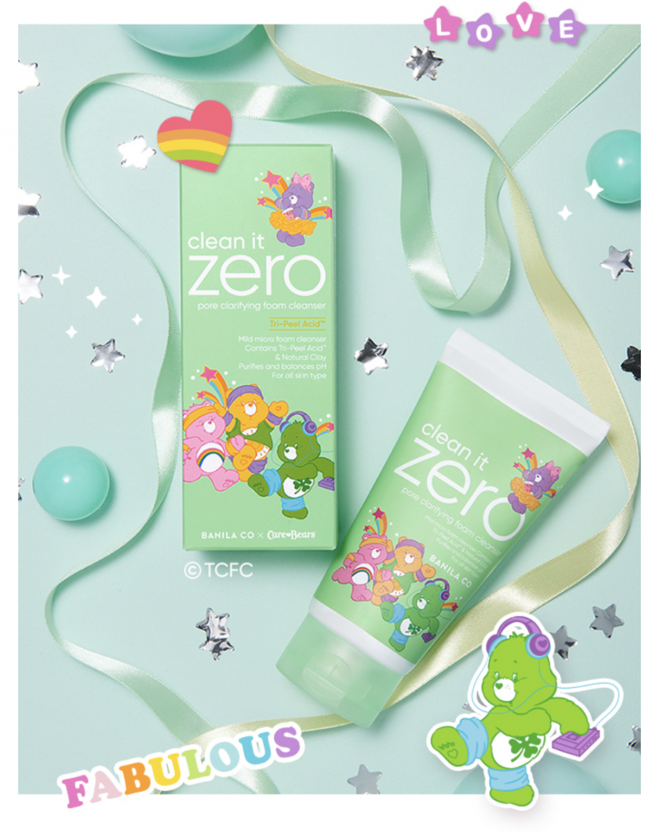 Banila Co x Care Bears Korea_Clean It Zero Pore Clarifying Foam Cleanser