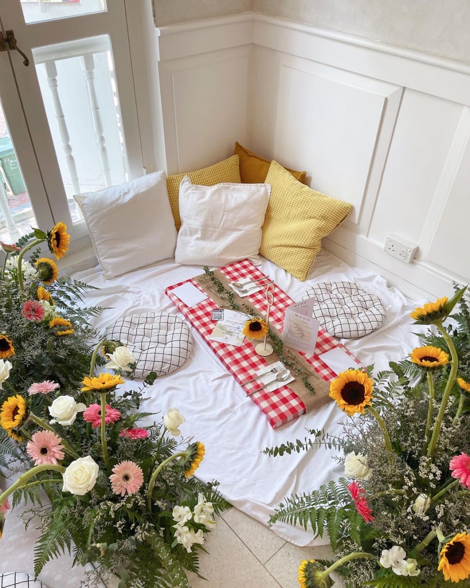 indoor garden picnic at The Secret Patio duxton hill singapore
