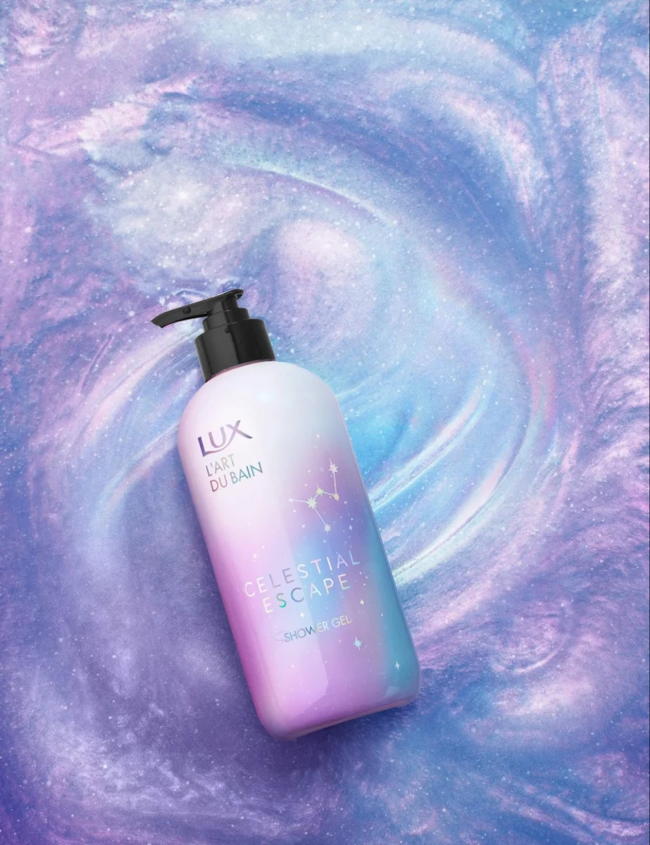 LUX Celestial Escape shimmery shower gel