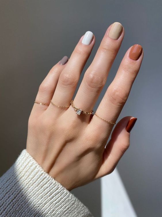 gradient nails fall