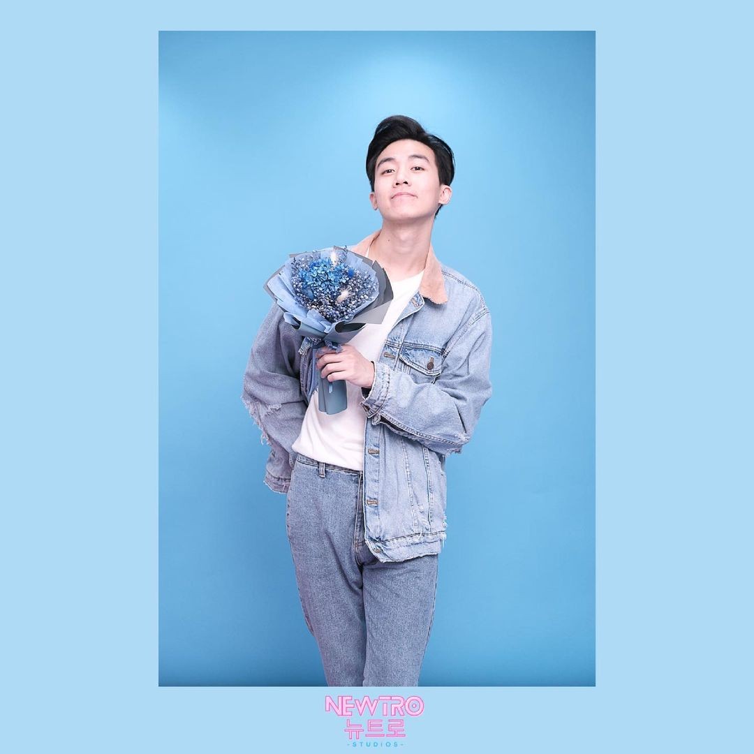 Newtro Studios blue background
