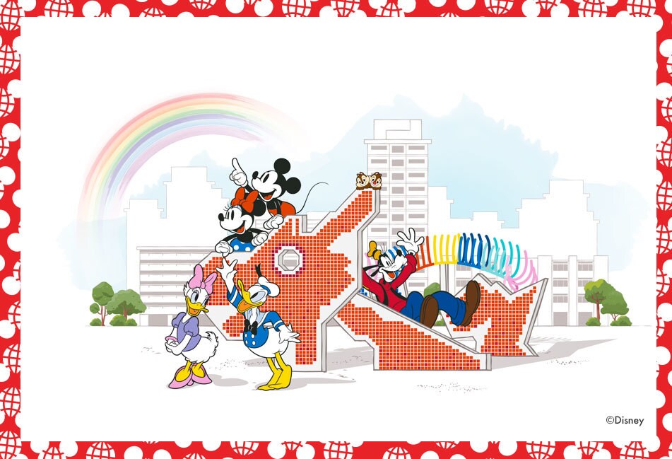 mickey and friends at dragon playground at disney pop up exhibition suntec convention centre singapore