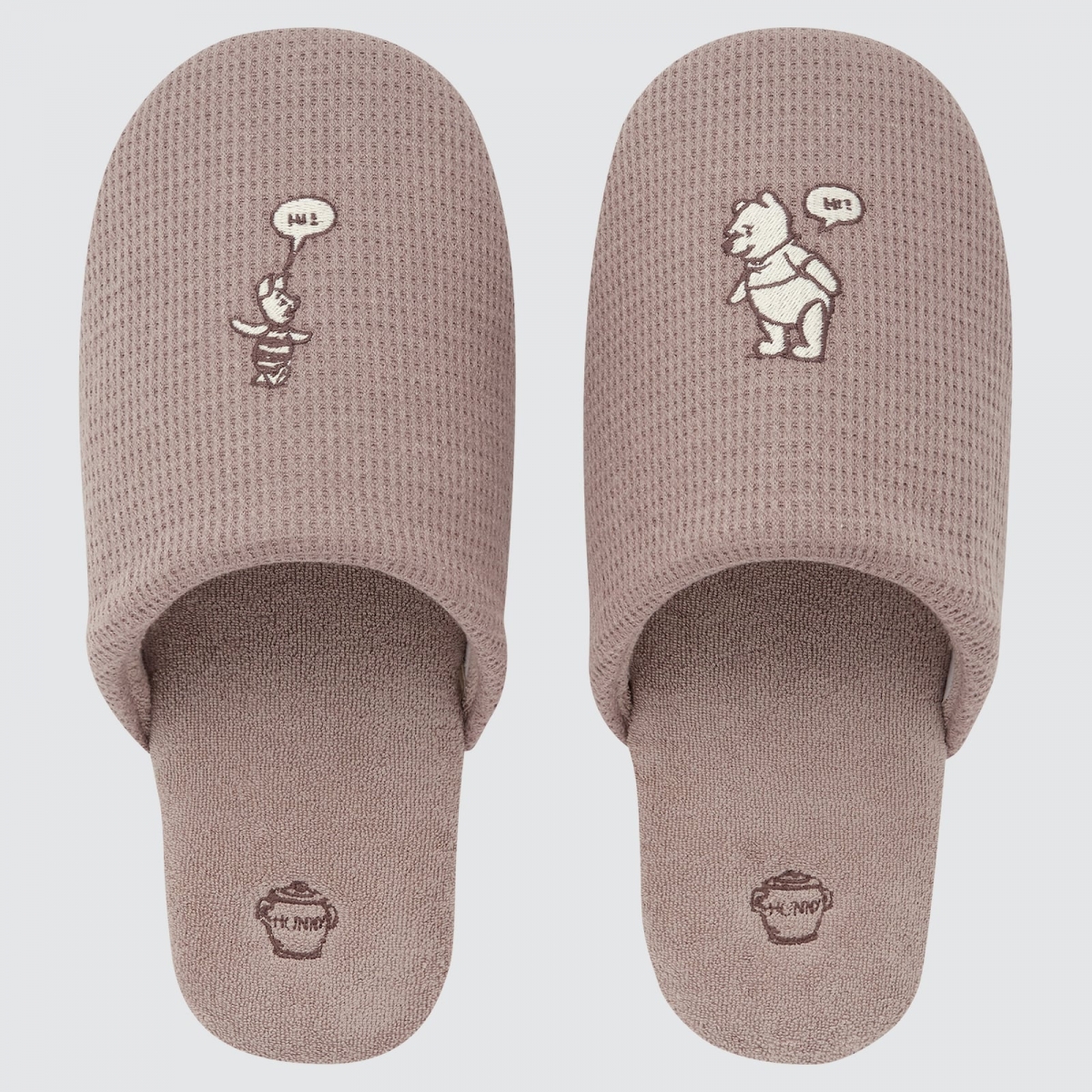 uniqlo singapore winnie the pooh bedroom slippers mauve brown