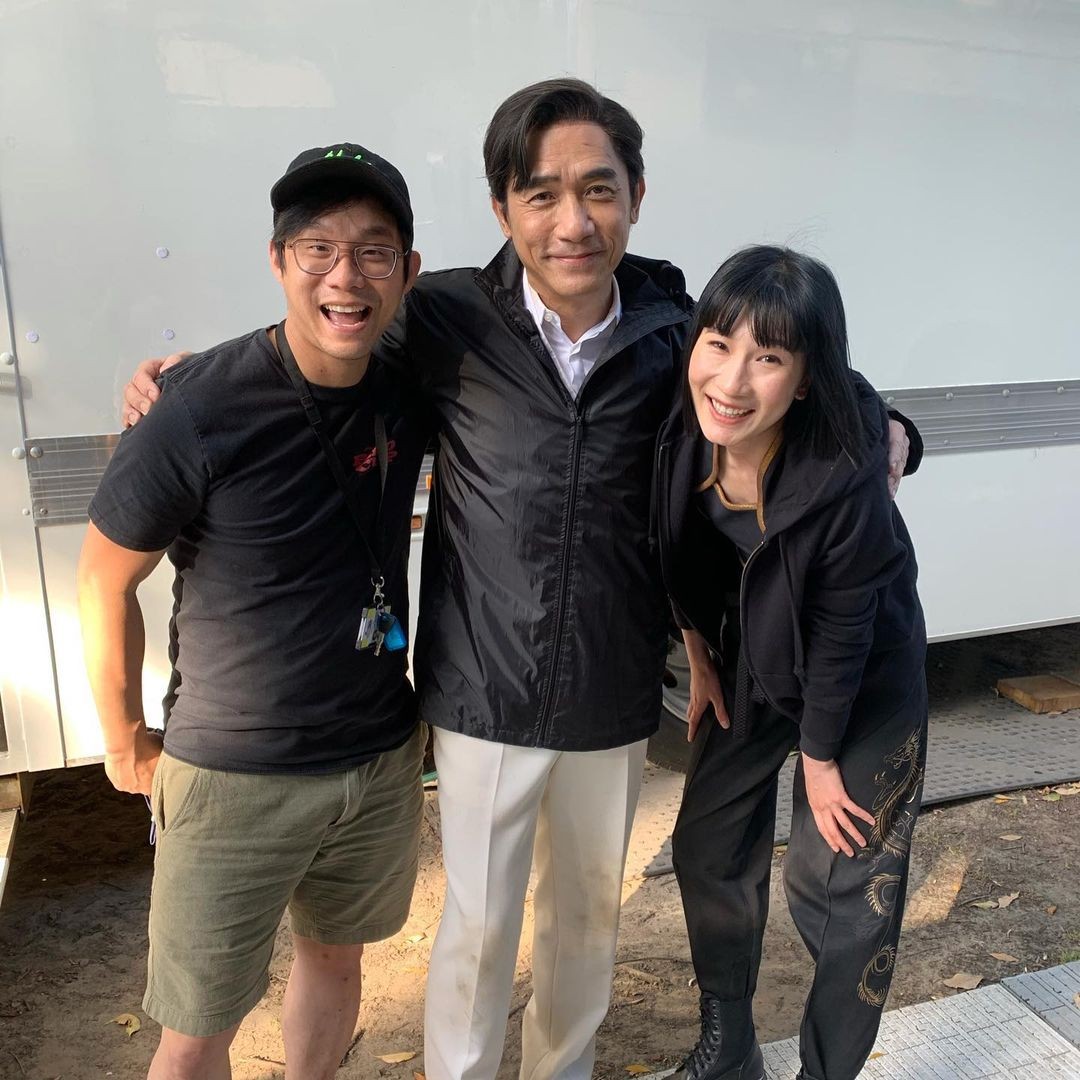 Zhang meng'er with Tony Leung and her husband Yung Lee