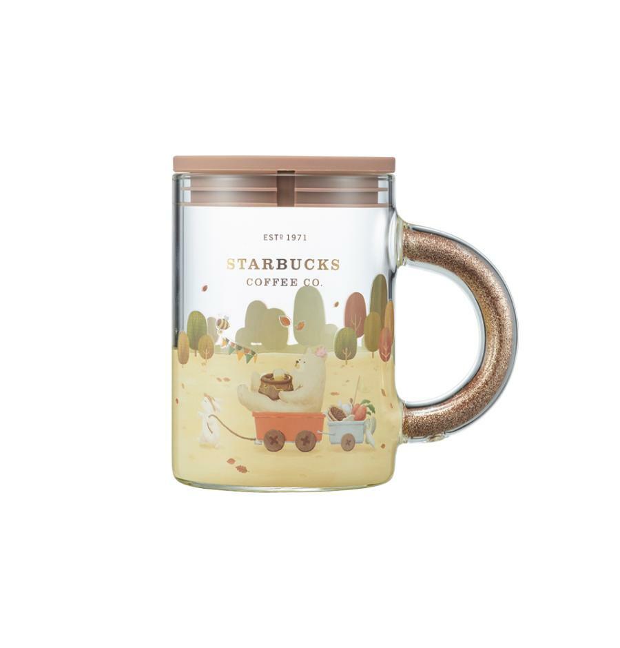 Starbucks Korea Autumn collection 2021_Autumn Handle Glitter Glass & Lid