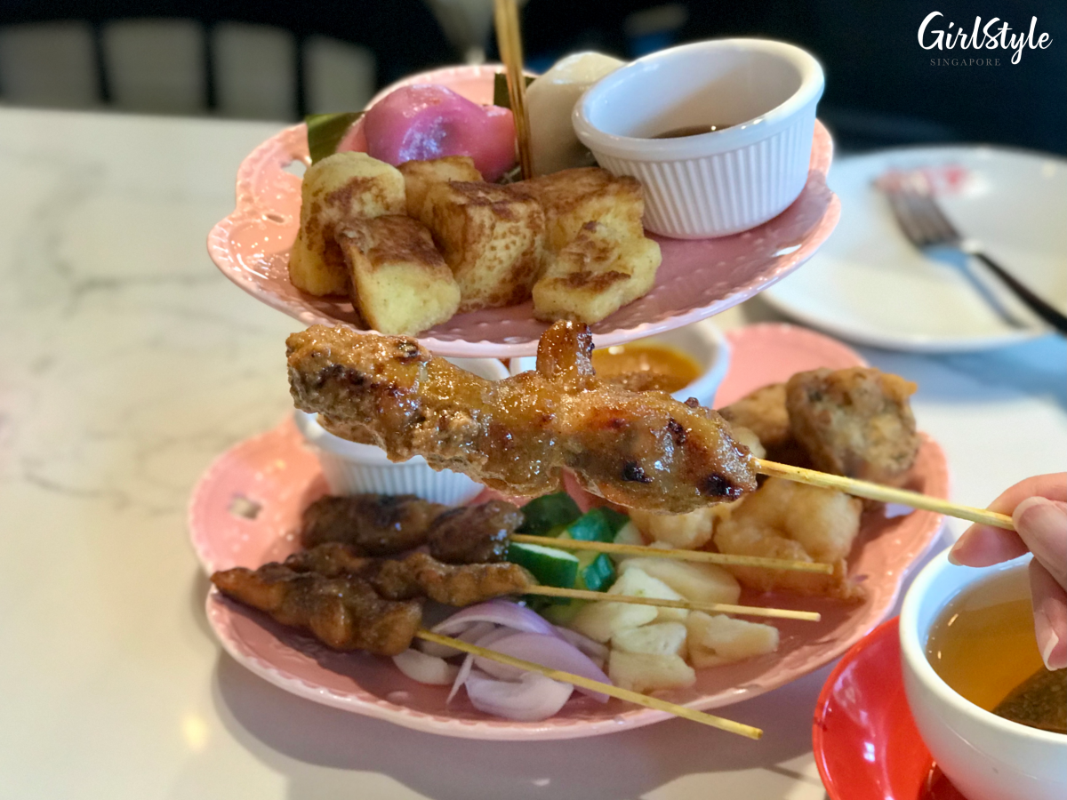 hainanese yuan yang satay at at The Hainan Story high tea set singapore