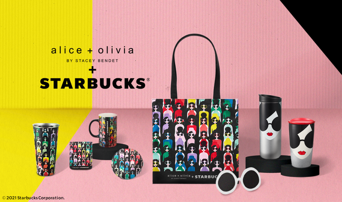 starbucks singapore Alice Olivia drinkware bags merchandise 2021