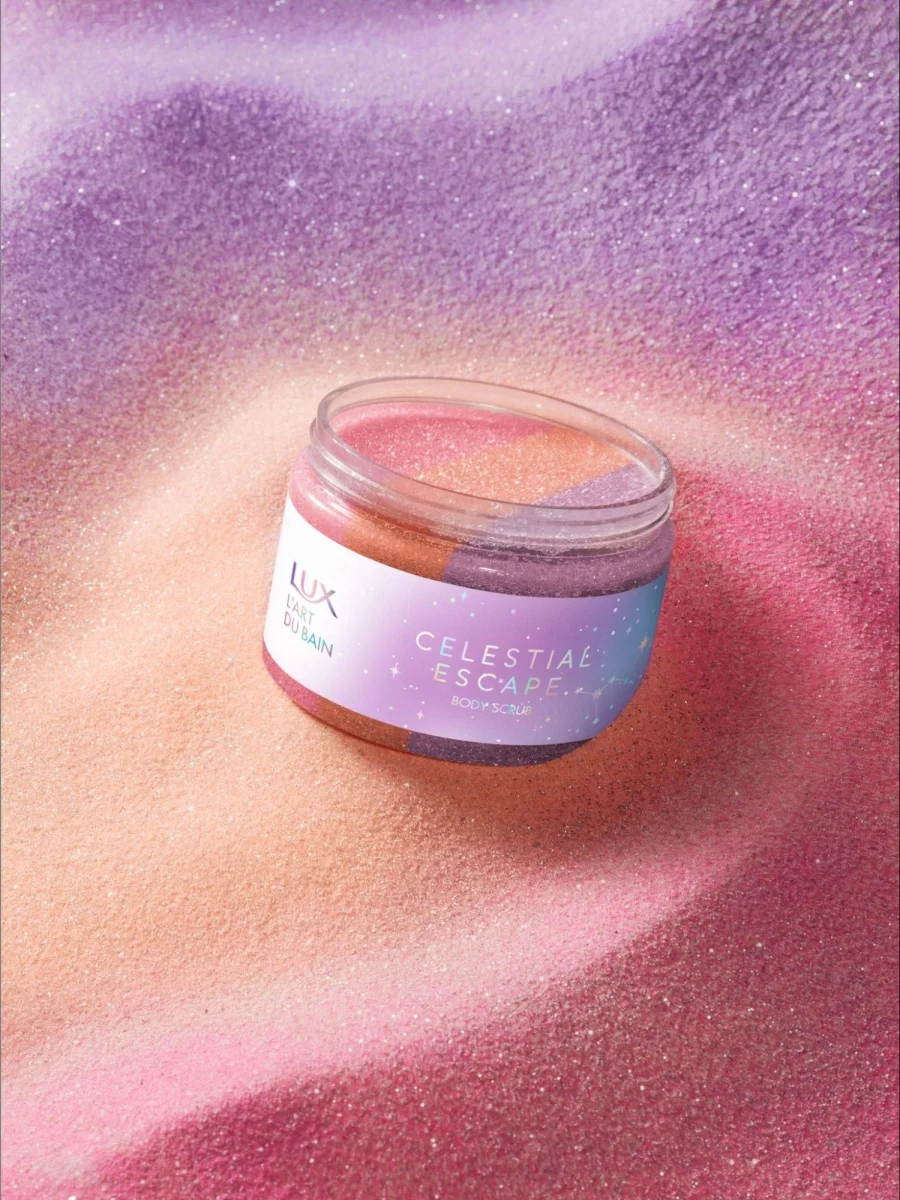 LUX Celestial Escape shimmery body scrub
