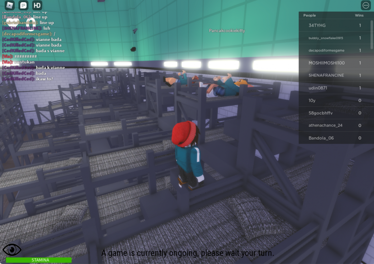 bunk beds at main room of squid game roblox online virtual game free to play