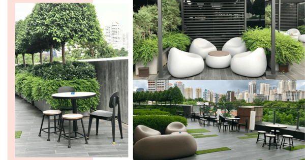 The Prettiest Food Court In Singapore Looks Like A Swanky Rooftop Bar Filled With Greenery