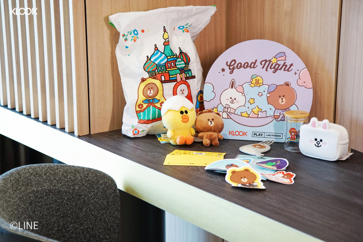 play line friends staycation merchandise at parkroyal collection marina bay hotel singapore