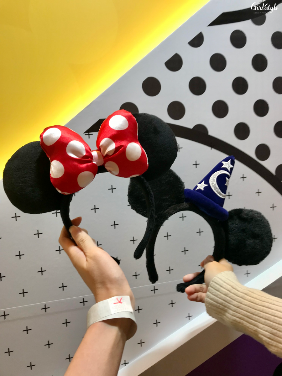 Mickey and Minnie ears headband at Pop Up Disney Exhibition in Singapore