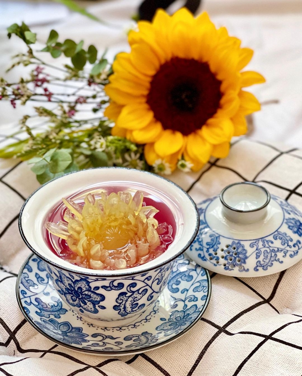 floral tea at indoor garden picnic The Secret Patio duxton hill singapore