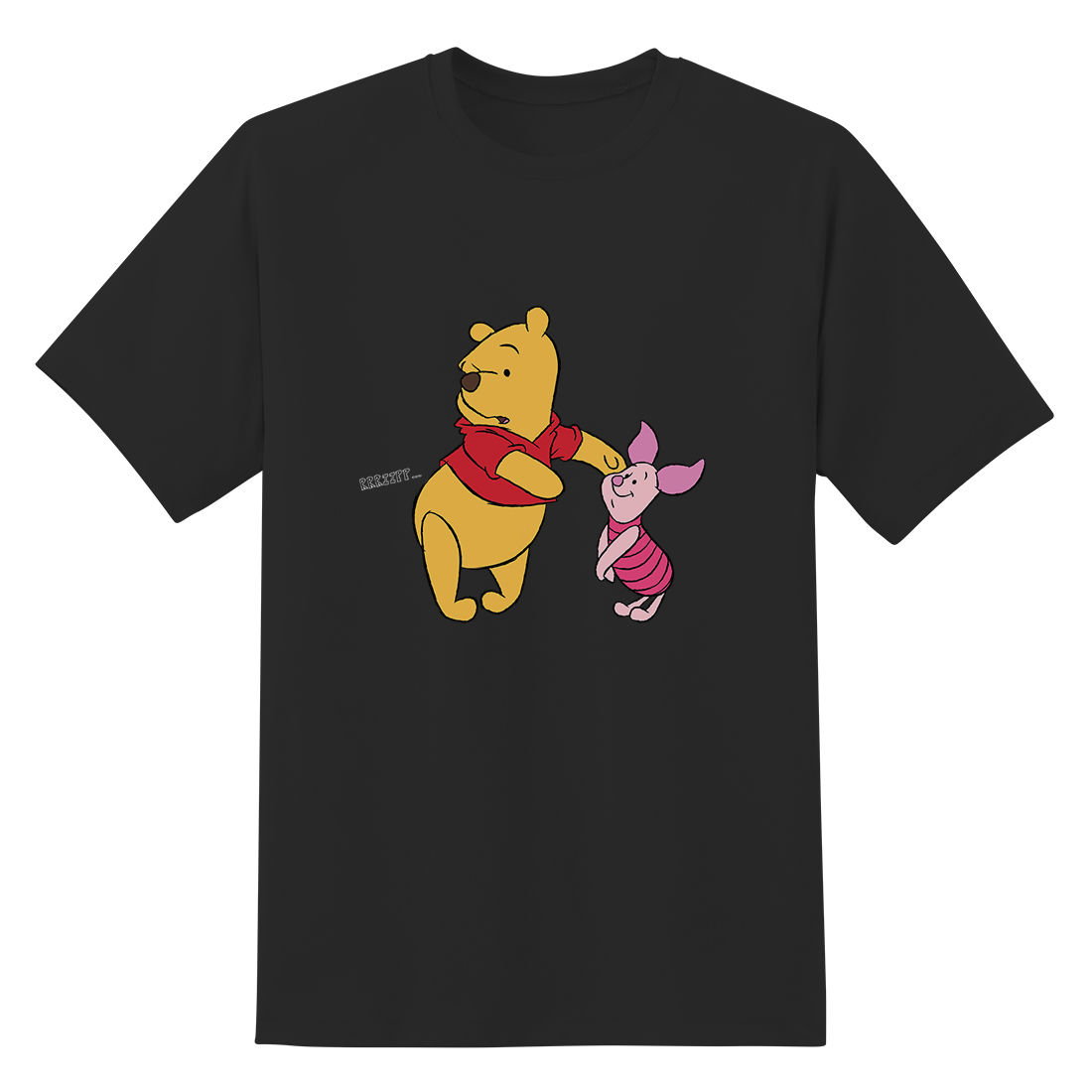 black Goldwood Winnie-The-Pooh T-Shirt pooh piglet