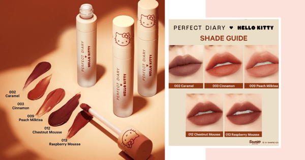 New Perfect Diary x Hello Kitty Lipsticks Now At 54% Off, Get Them In Singapore