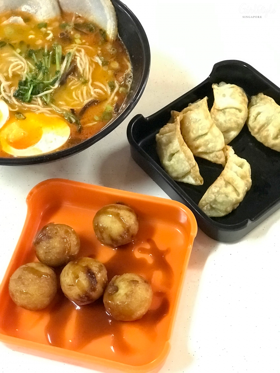 takoyaki gyoza and cheap tonkatsu ramen kumamoto ramen serangoon hawker stall singapore