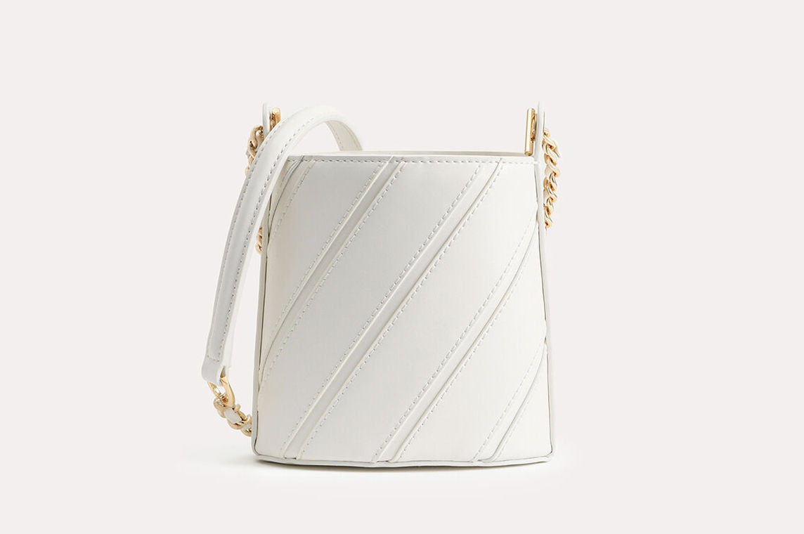 PEDRO Tweed Drawstring Bucket Bag