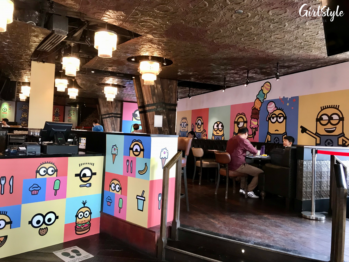 interior themed decor at minions cafe singapore clarke quay