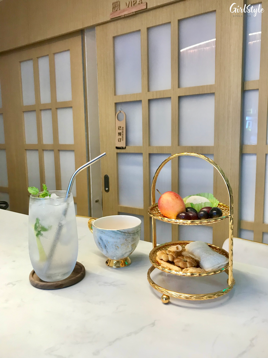 mini high tea and cocktails at t&c beauty house singapore affordable scalp and hair treatment