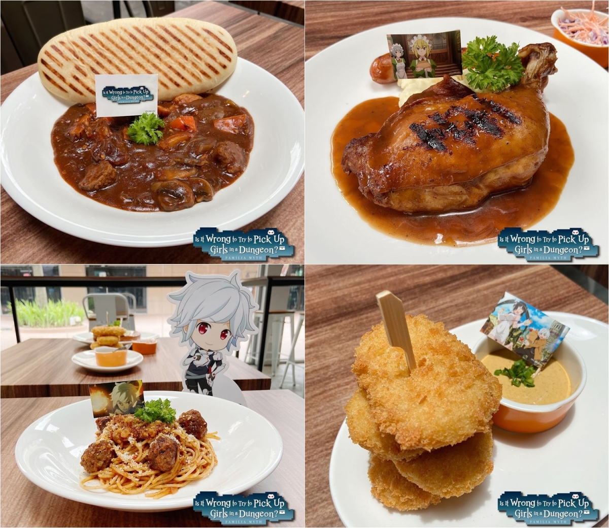 DanMachi ANIPLUS Café Singapore food menu