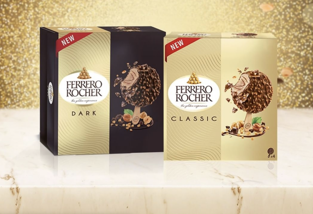 Ferror Rocher ice cream sticks in Singapore_dark and classic