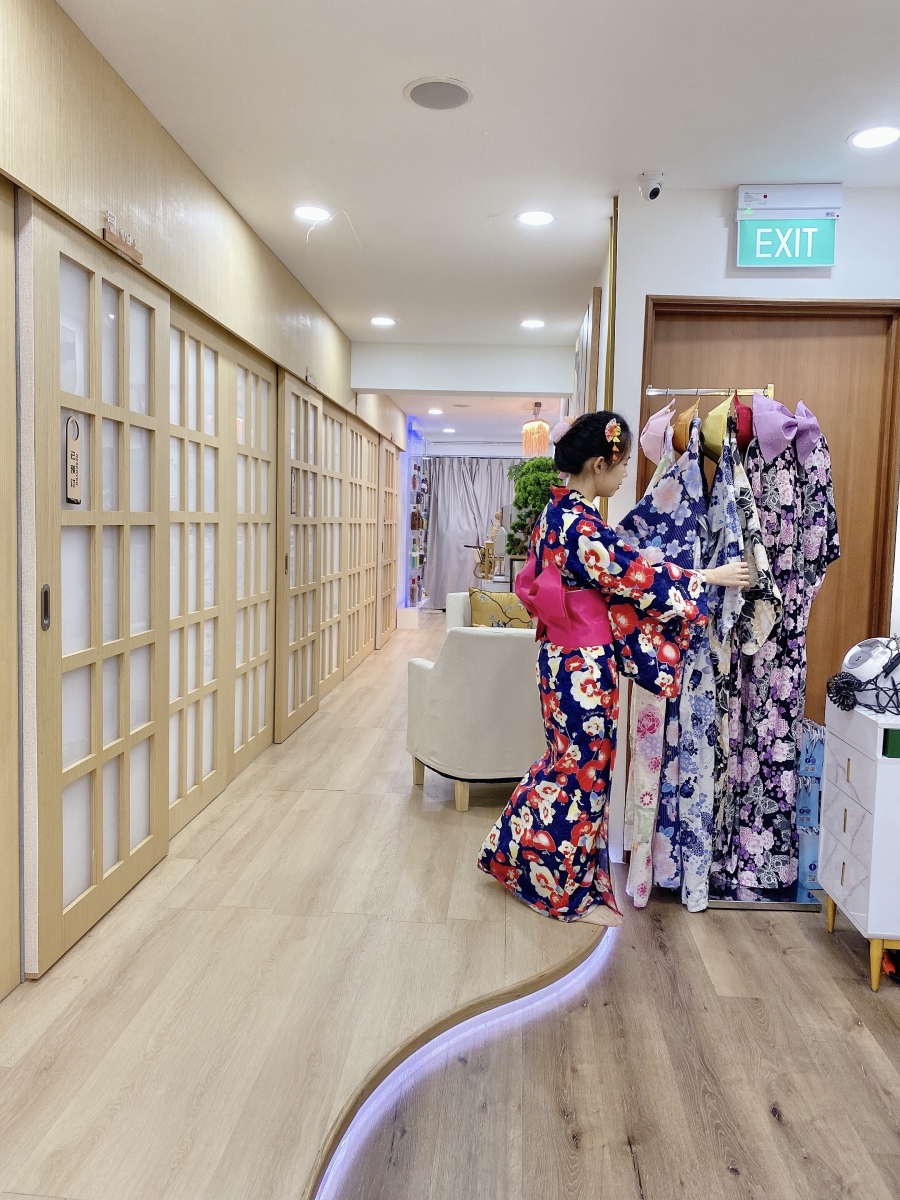 kimono yukata free try on rental in singapore at t&c beauty house
