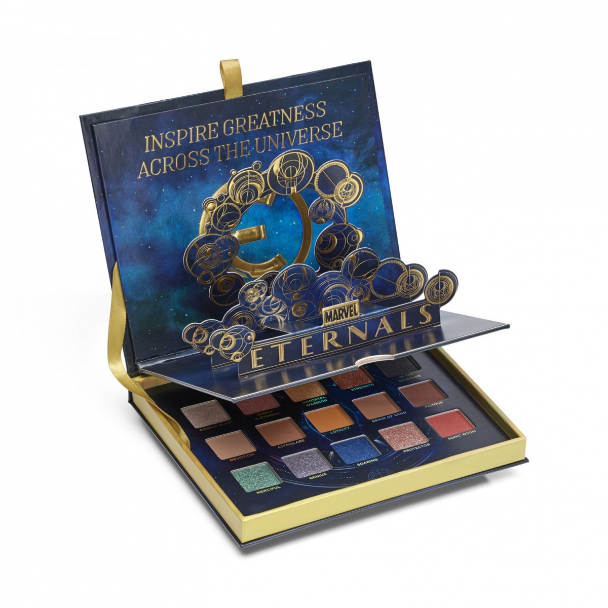 urban decay Marvel Eternals eyeshadow Palette Half Open pop up design