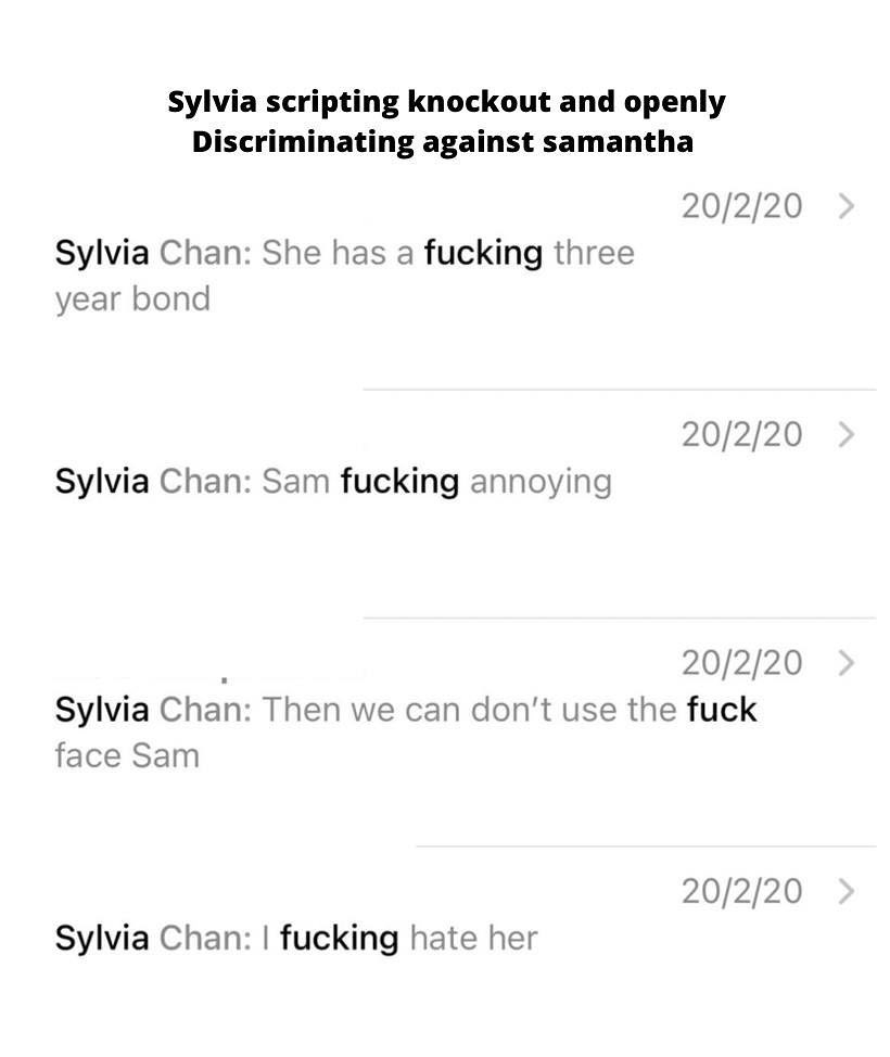 Sylvia Chan Exposé leaked text vulgarities