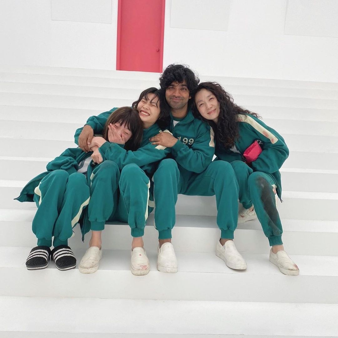 squid game behind the scenes on set yi yeong saebyeok ali and minyeo