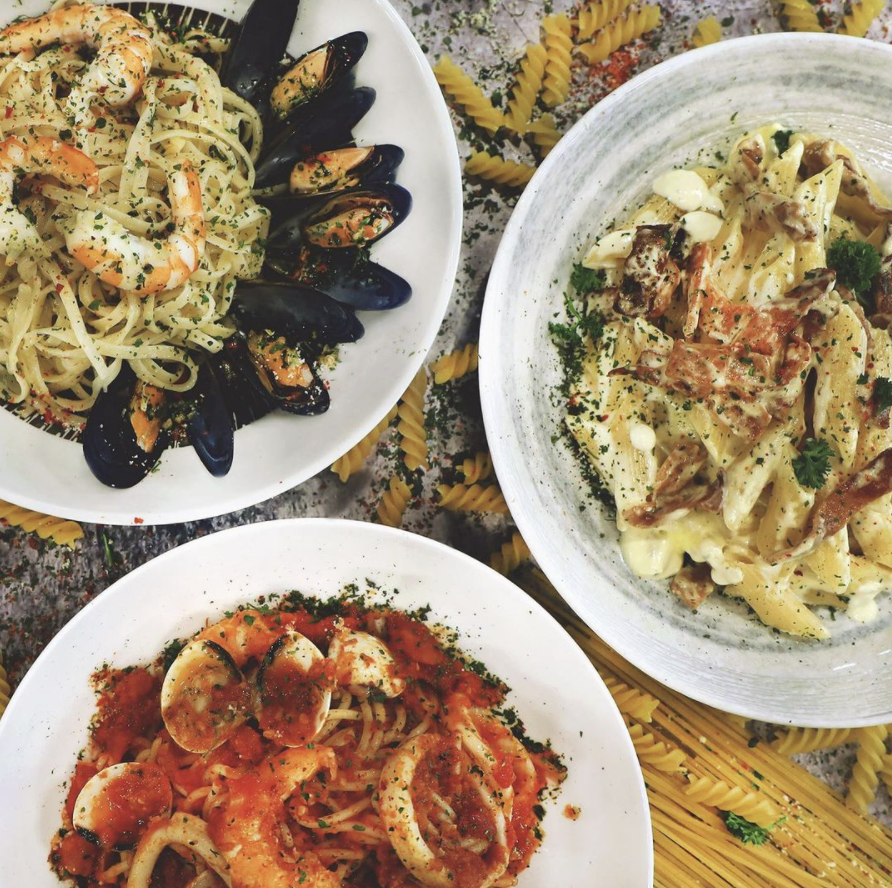 Pasta dishes from pasta mania