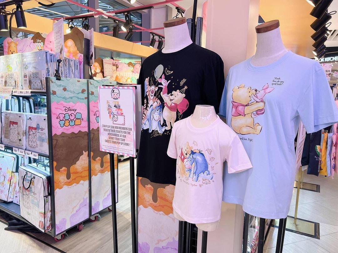 winnie the pooh goldwood pop up store tshirts at suntec city