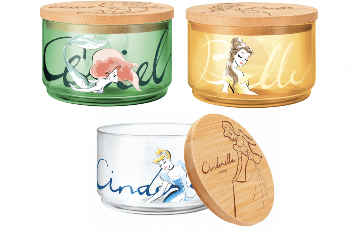 7-Eleven Disney collection_ariel, belle & cinderella glass containers