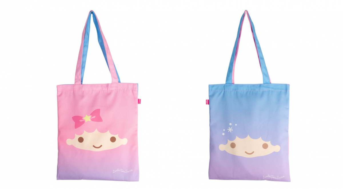 Kiki and Lala face tote bags