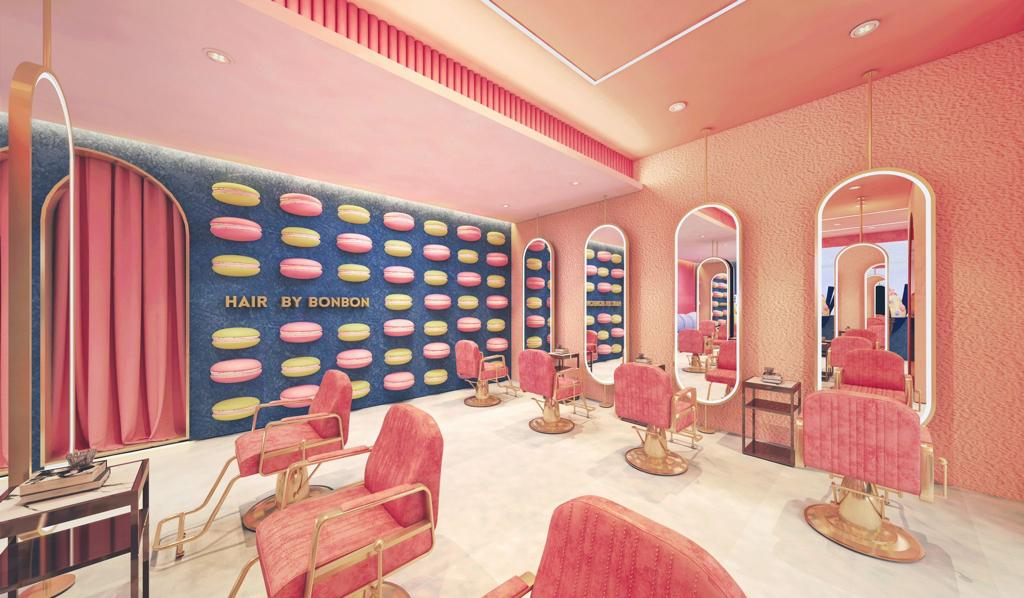 Bonbon Blowout Bar Singapore themed hair salon