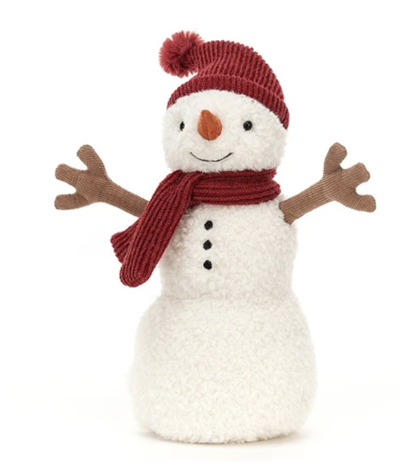 Jellycat soft toy teddy snowman