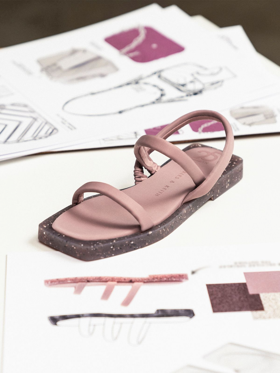 Charles & Keith Arabella Recycled Nylon Slingback Sandals