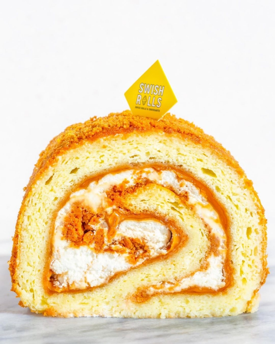 Swish Rolls caramel biscoff roll