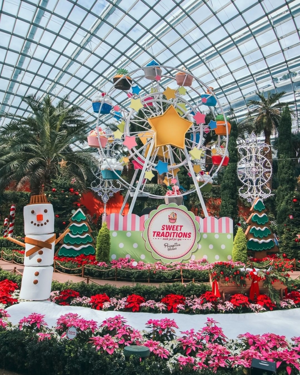 Poinsettia Wishes 2021 At Gardens by the Bay's Flower Dome