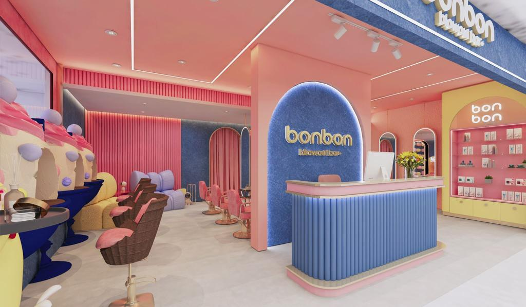 Bonbon Blowout Bar Singapore themed hair salon