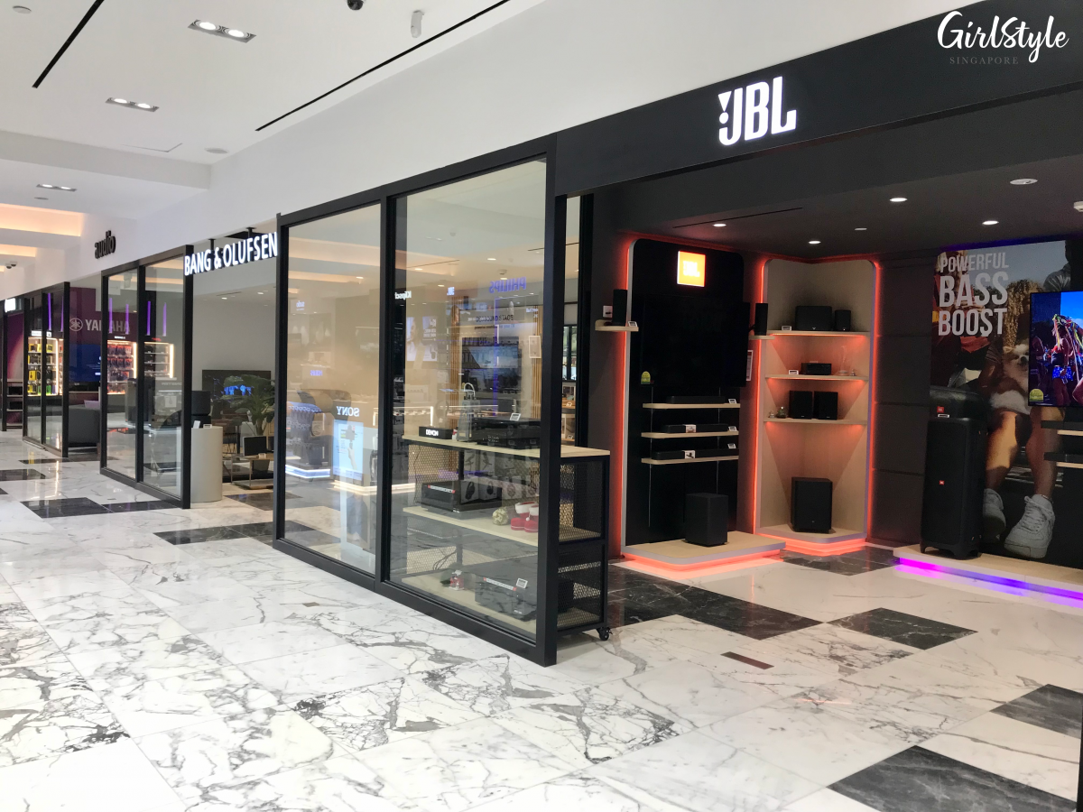 sound system jbl testing area COURTS Nojima the heeren singapore