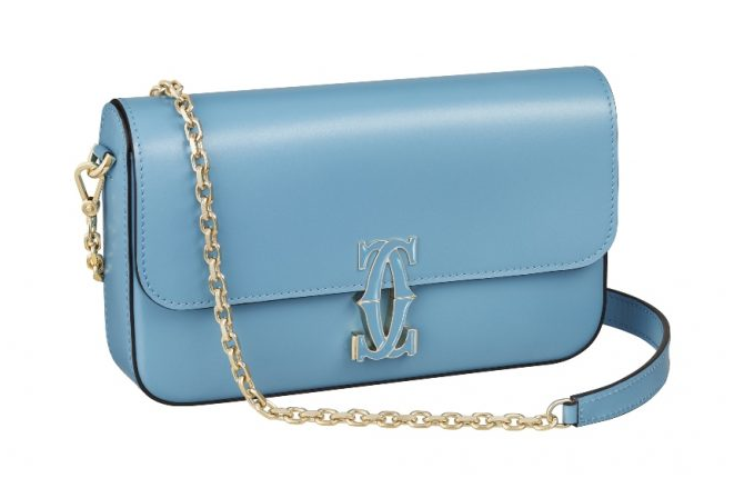Double C De Cartier Chain Bag Mini Capri Blue Singapore