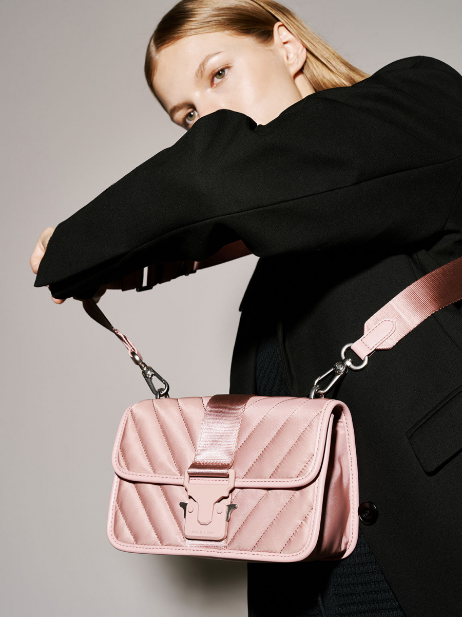 Charles & Keith Sonia Recycled Nylon Padded Bag