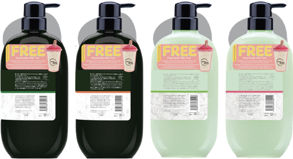 Playmade stickers are featured at the back of each 680ml bottle