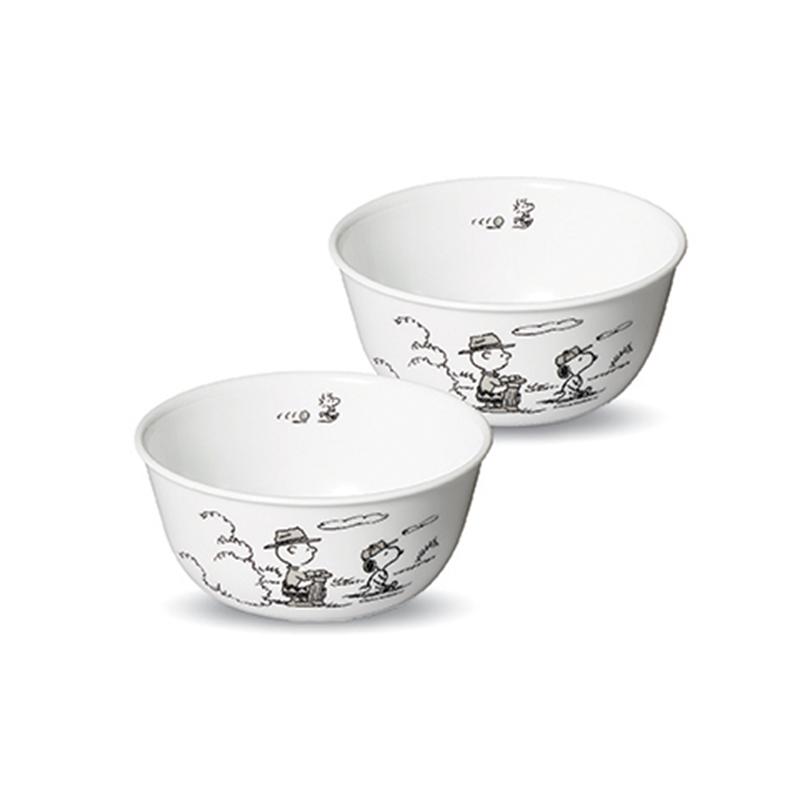 Corelle x Snoopy Monochrome Limited Edition 2pc 900ml Noodle Bowl Set