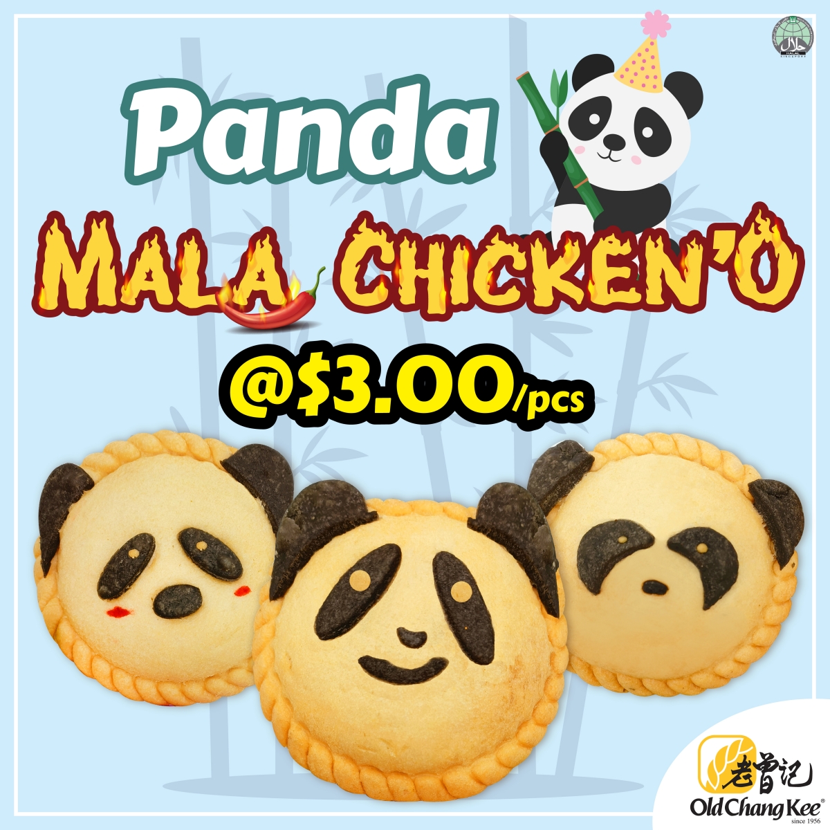 Old Chang Kee's Limited Edition Panda Mala Chicken'O is only available on 21 Nov 2021