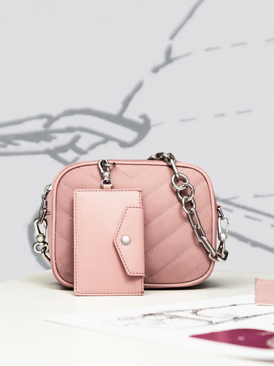 Charles & Keith Sonia Recycled Nylon Boxy Bag